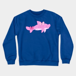 Pink Bow Shark Crewneck Sweatshirt